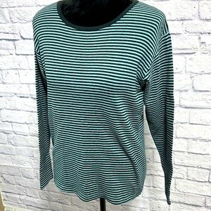 Karen Kane Easy Wear Long Sleeved Striped Shirt